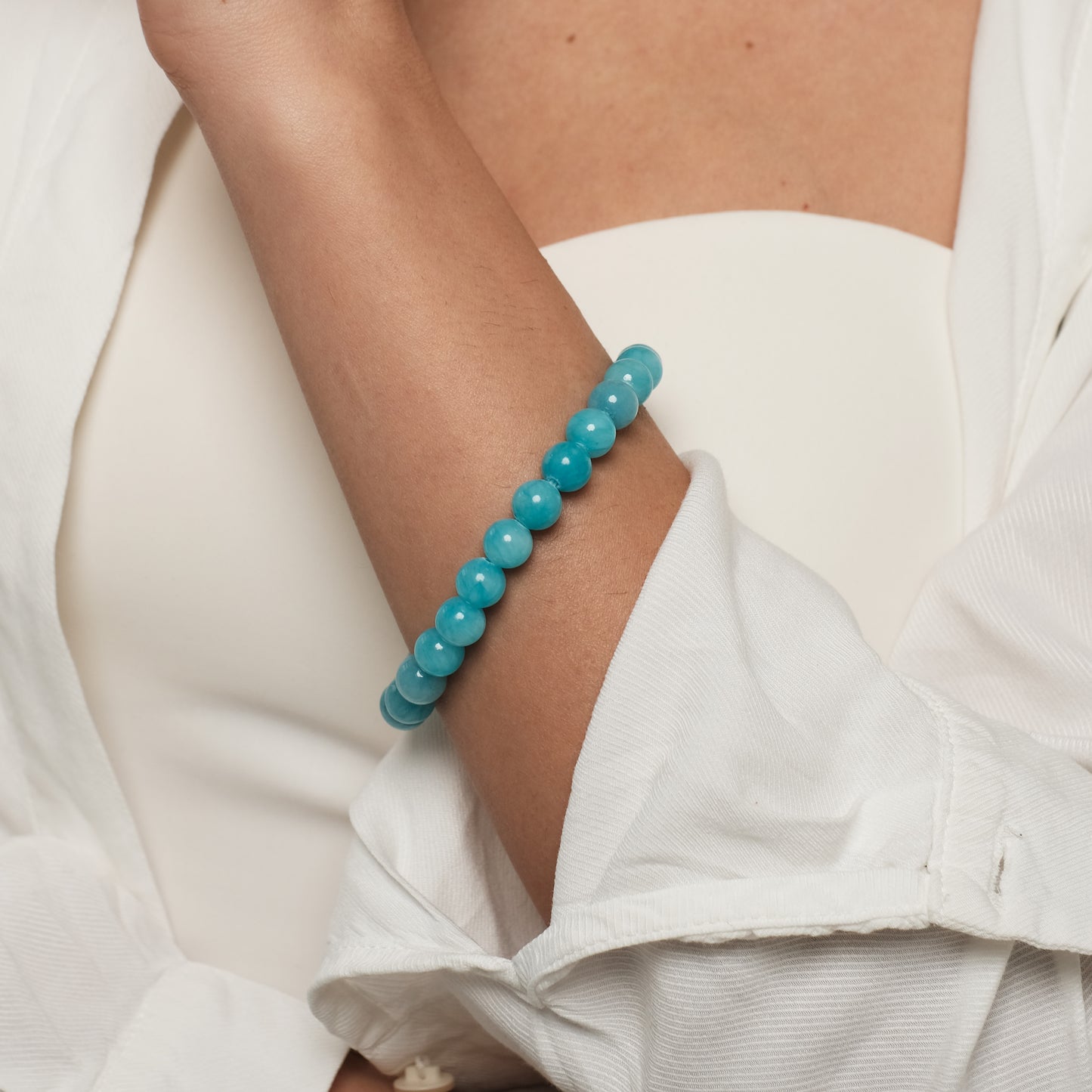 Natural jadeite bracelet "Blue"