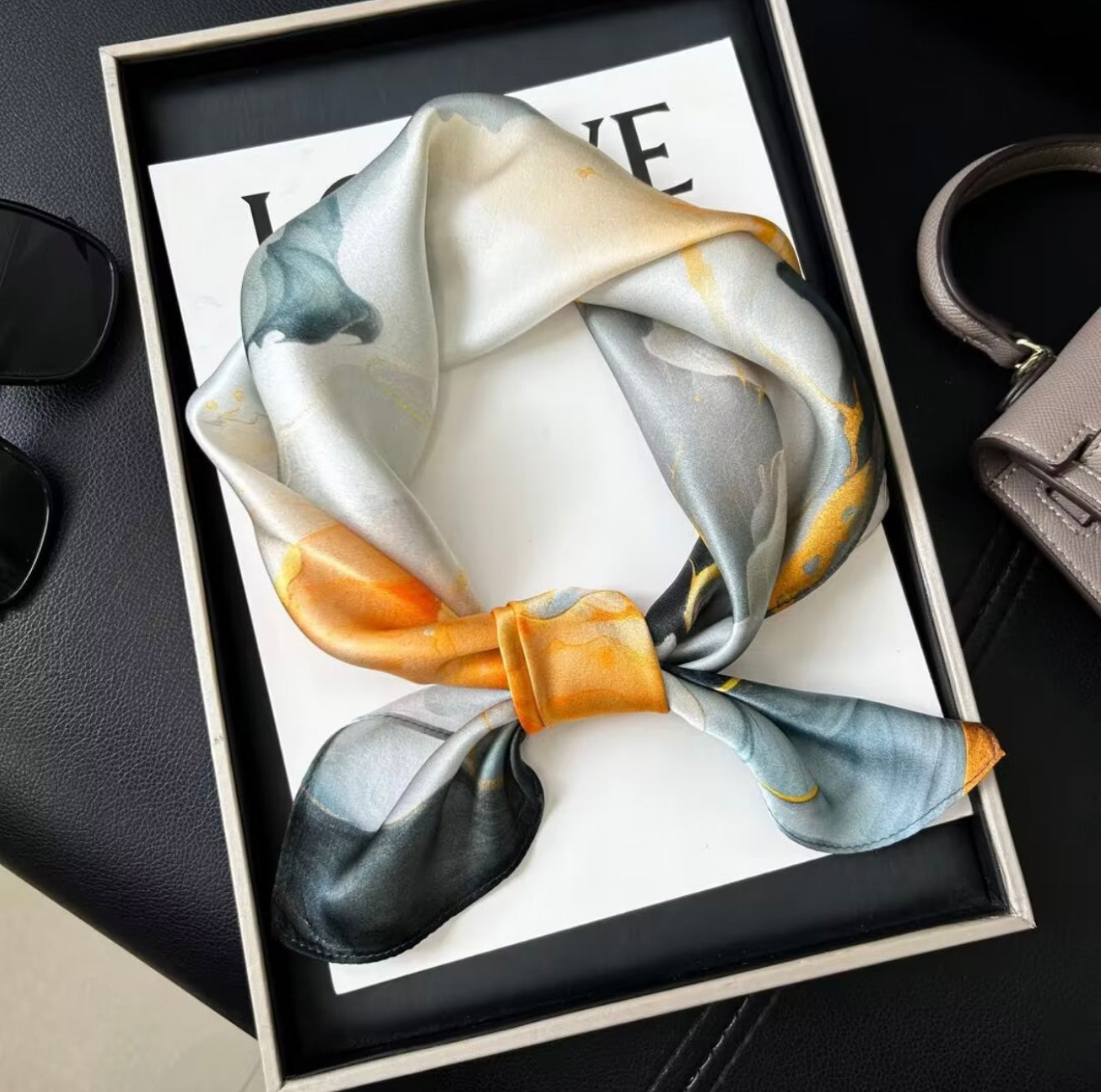 100% silk scarf "Dawn"