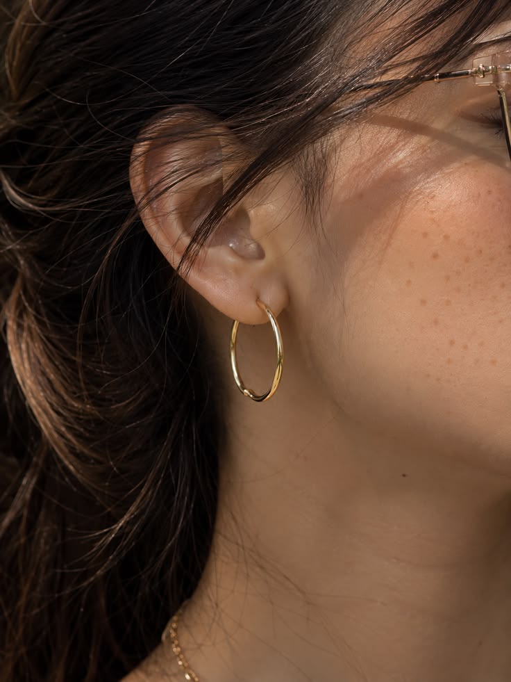 Auskarai "3,5cm hoops"