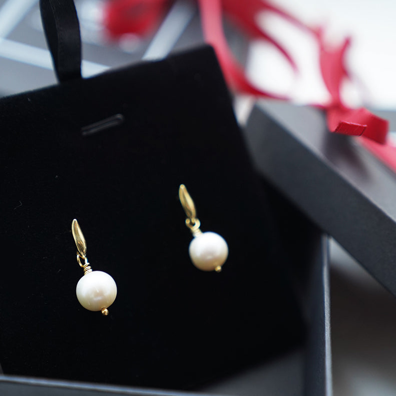 925 sterling silver earrings with natural pearls