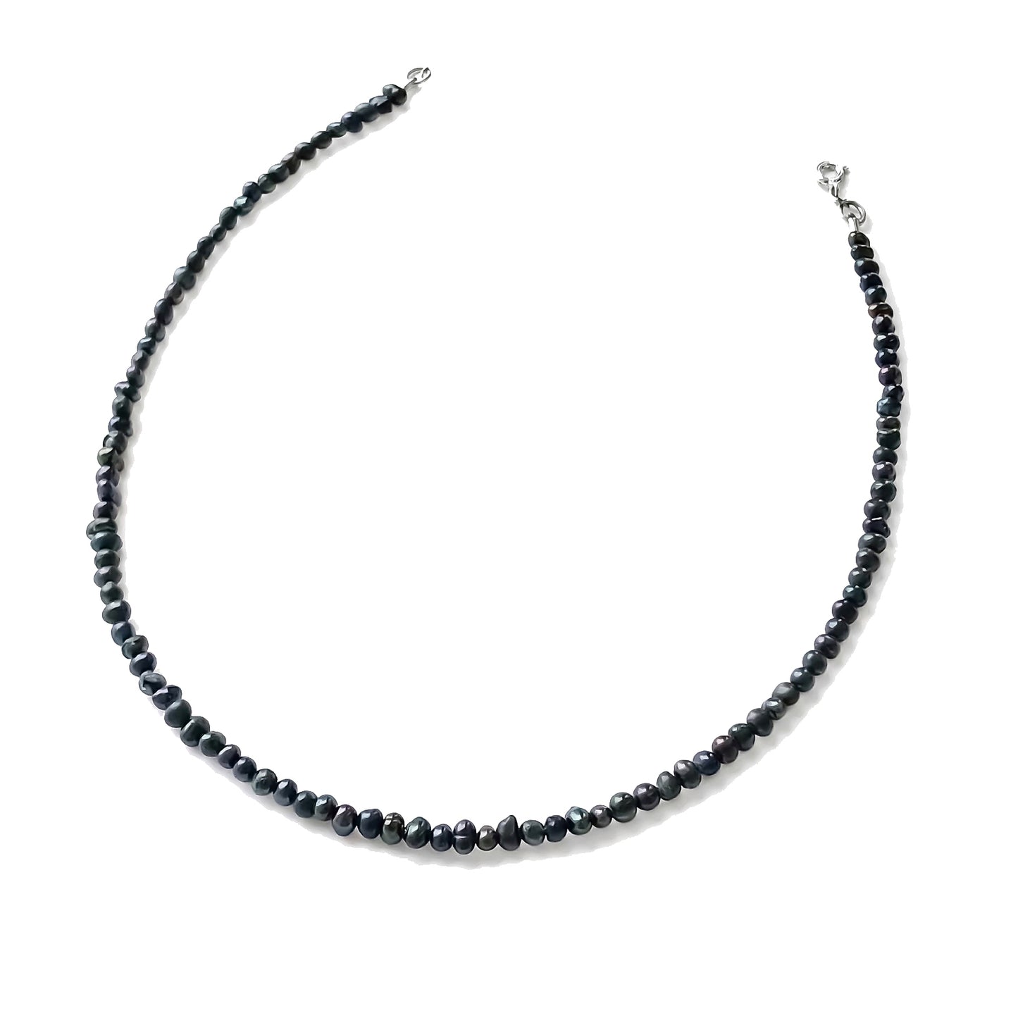 Dark seed pearl necklace