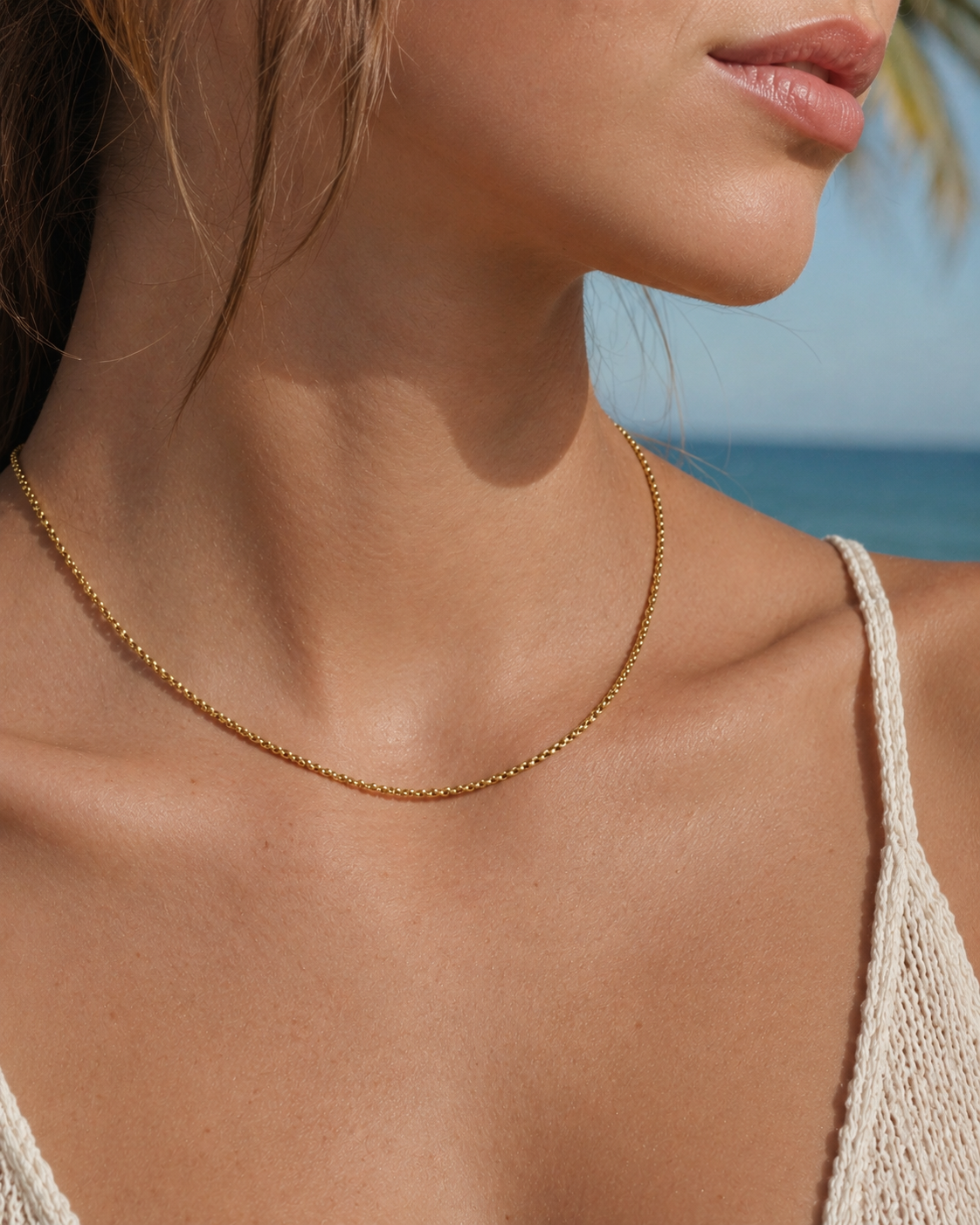 Gold plated necklace "Summer chain"