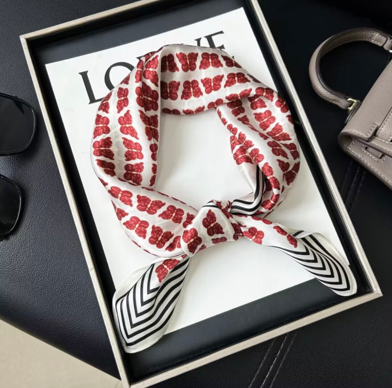 100% silk scarf "Butterfly"