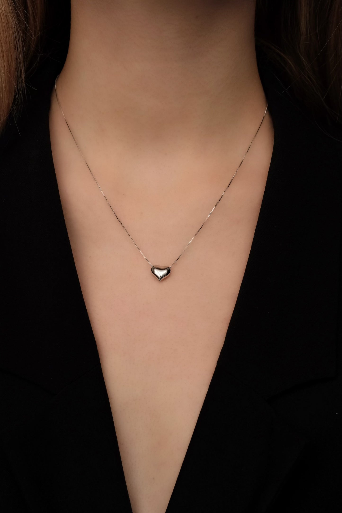 Sterling silver necklace "Heart medium"