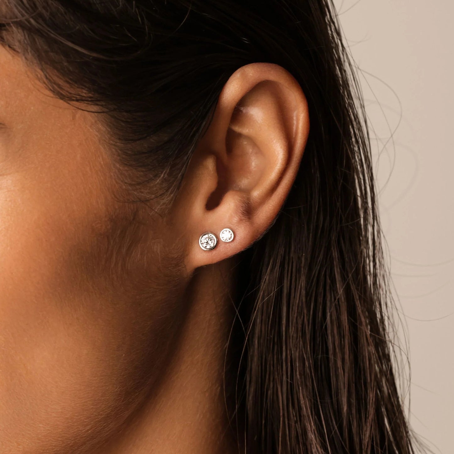 Sterling silver earrings 3mm