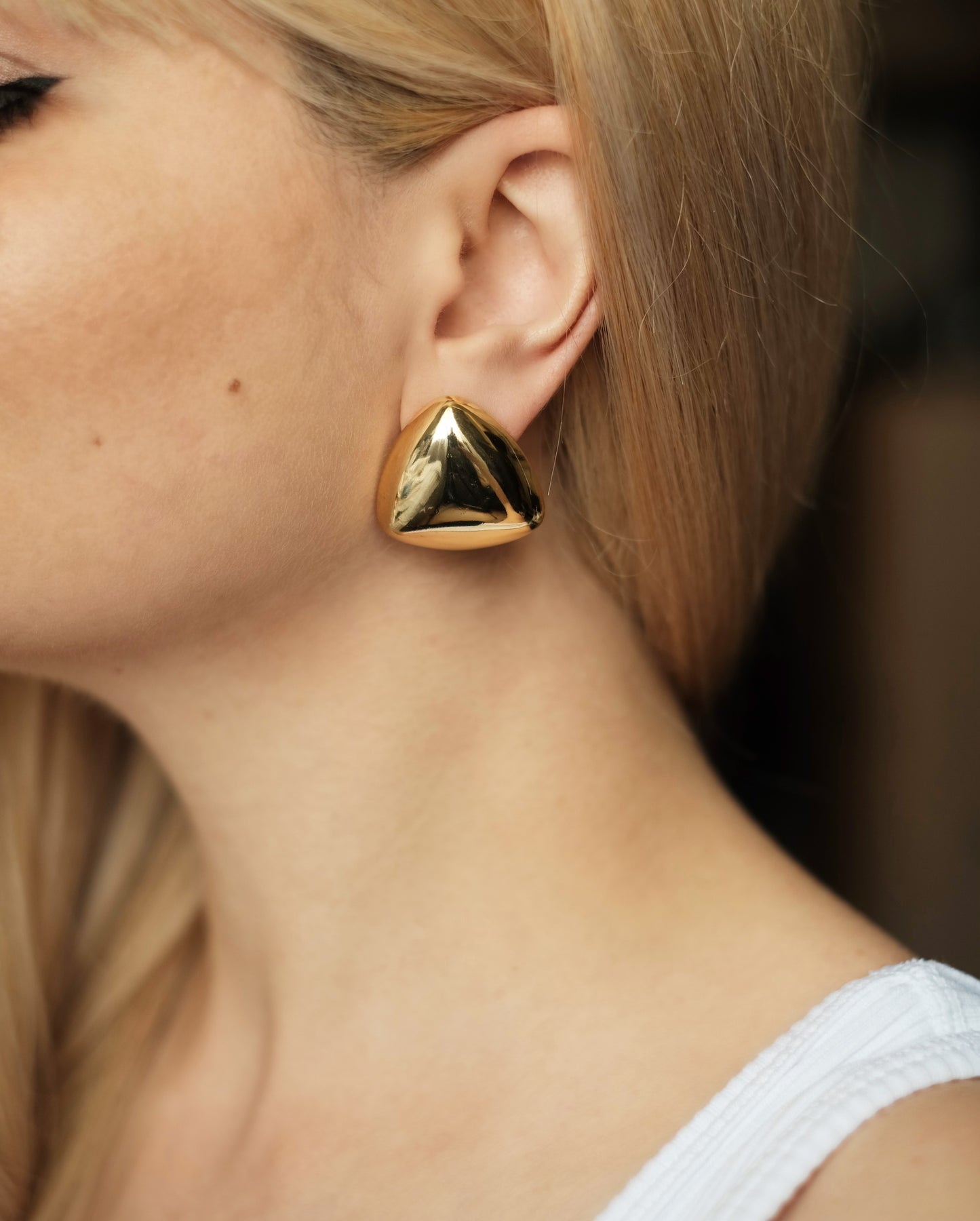 Earrings "Puffy triangle"