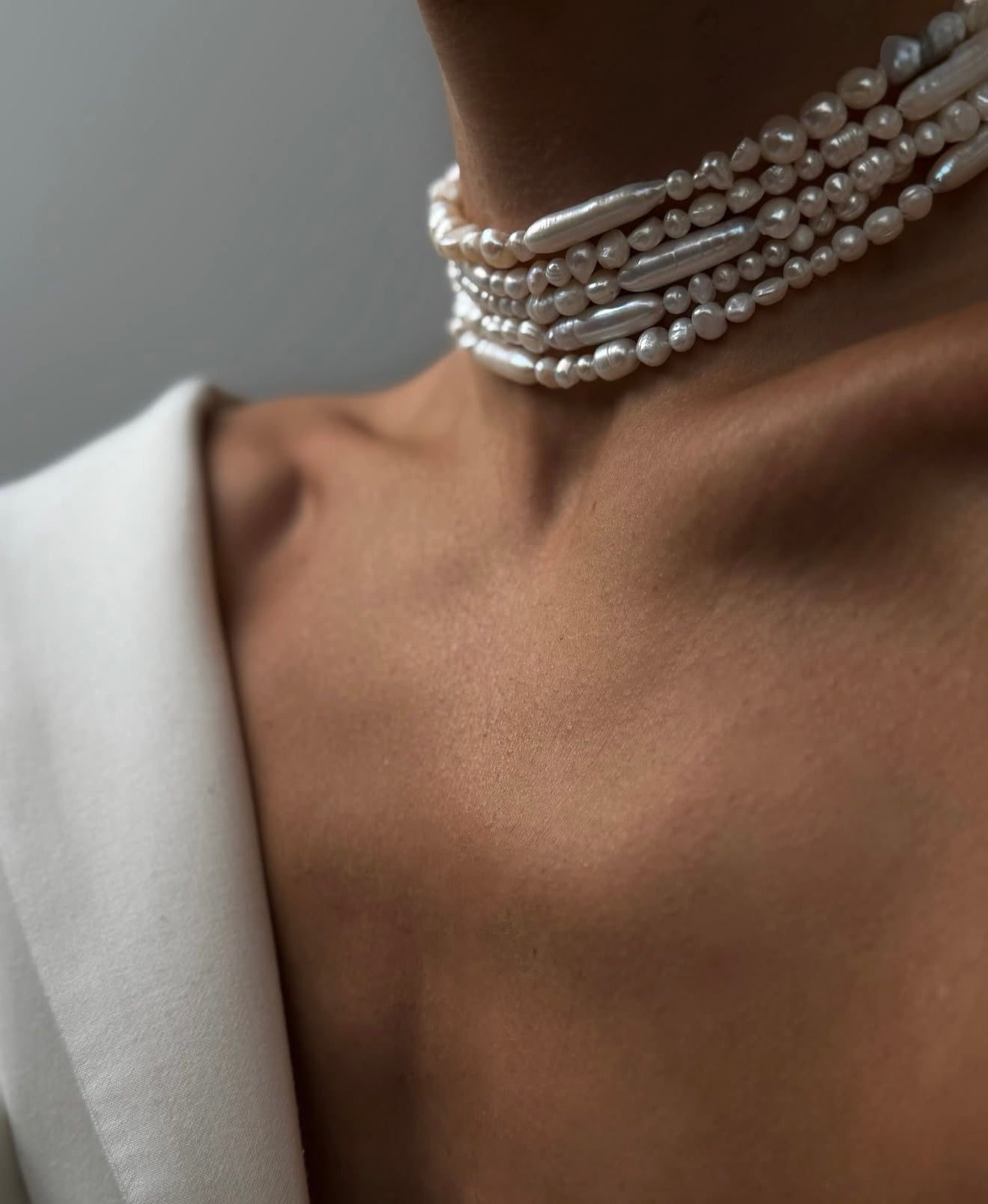 Natural pearl necklace "Lilian"