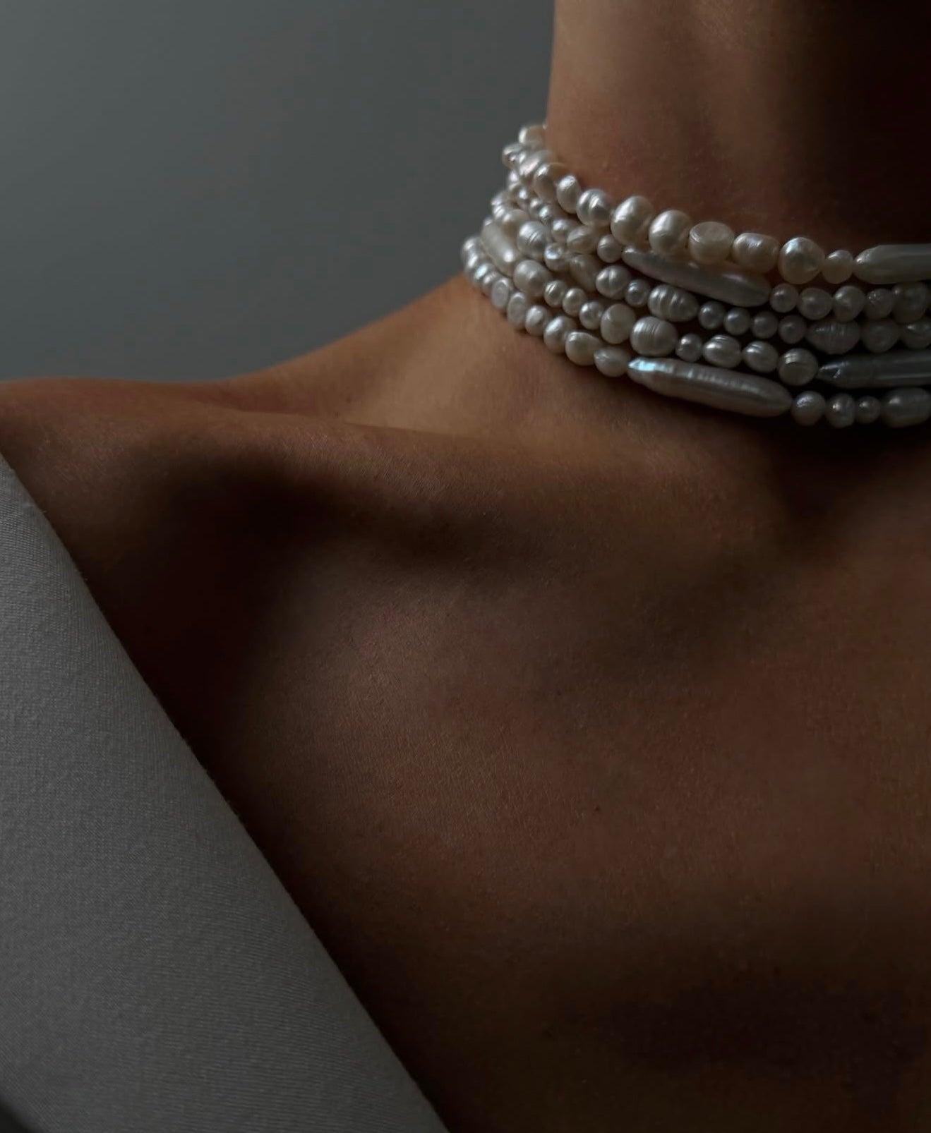 Natural pearl necklace "Lilian"