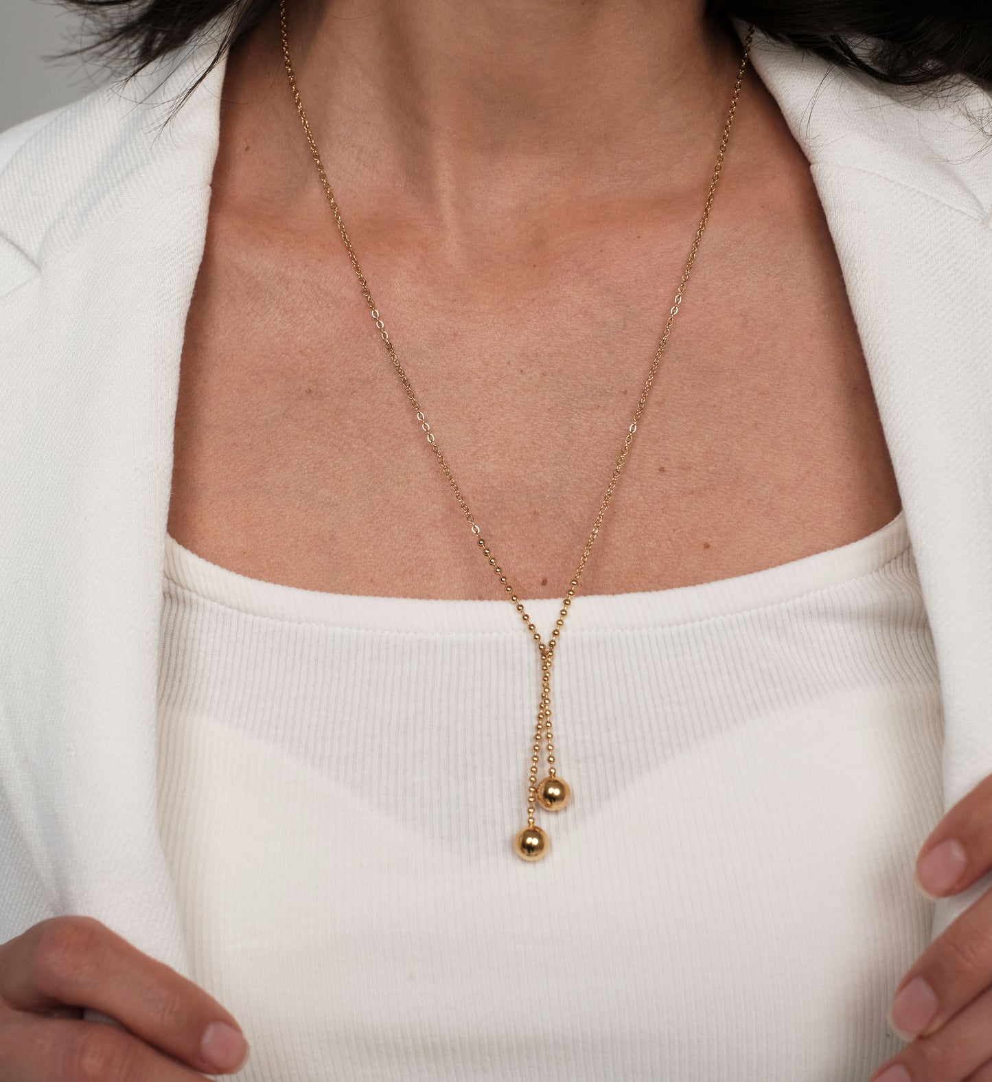 Gold plated necklace "Bubbles 2"