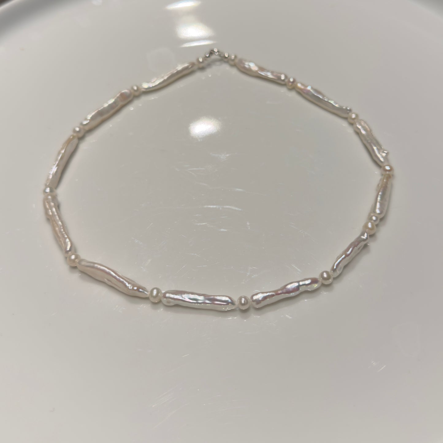 Natural pearl necklace "Longy"