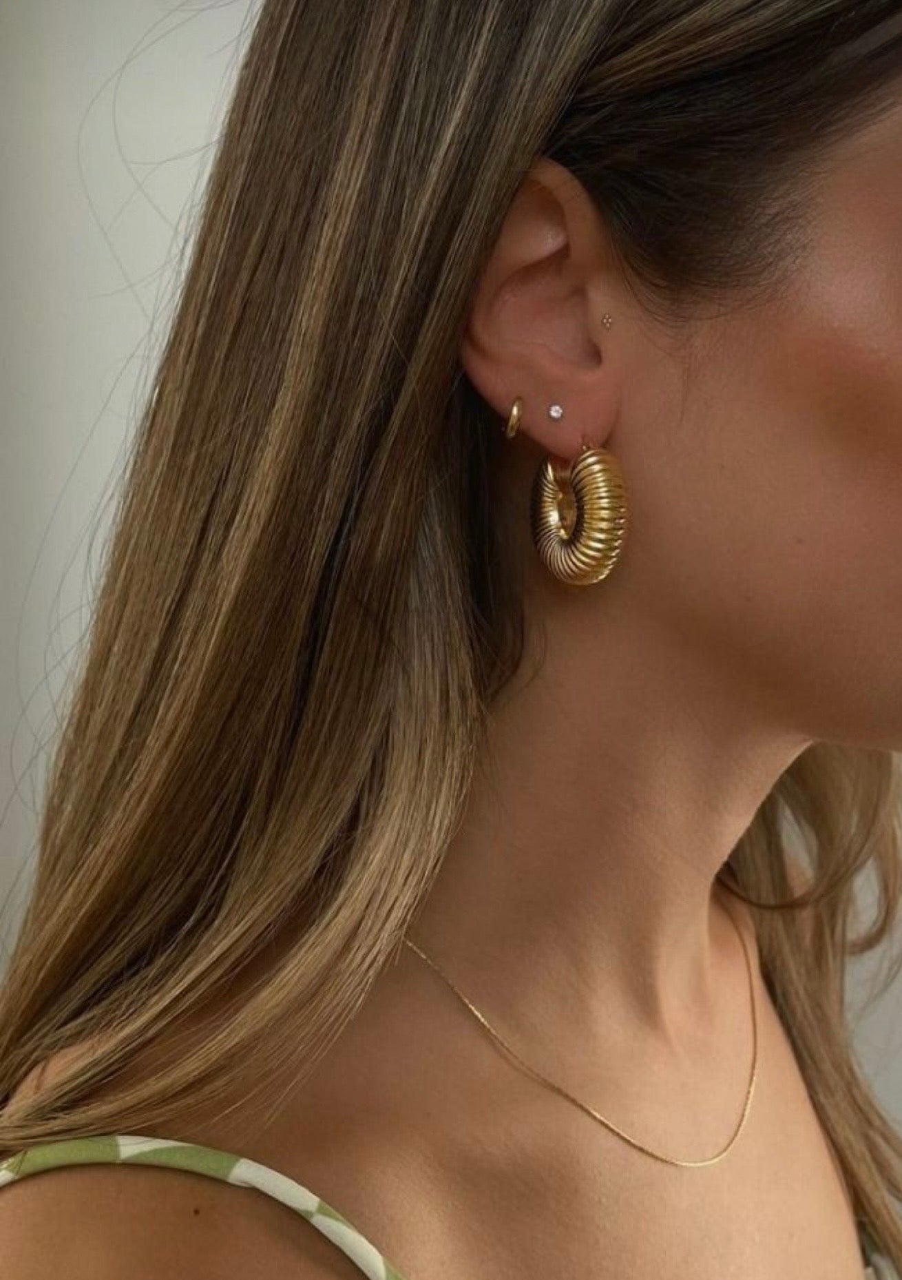 Earrings "Textured hoops"