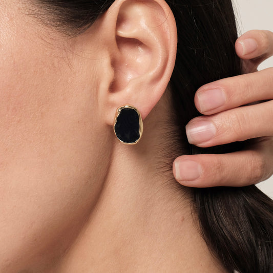 Auskarai "Flash dark blue/ black"