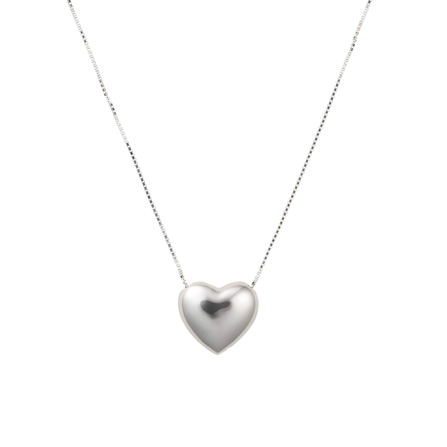 Sterling silver necklace "Heart big"