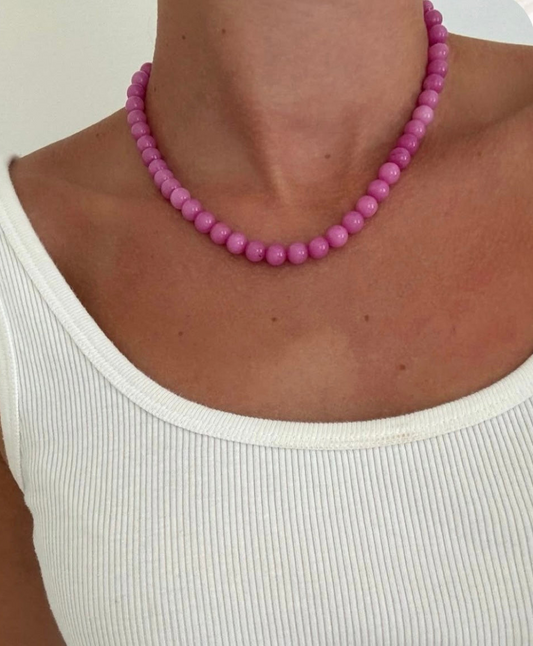 Kaelakee "Marble Pink"