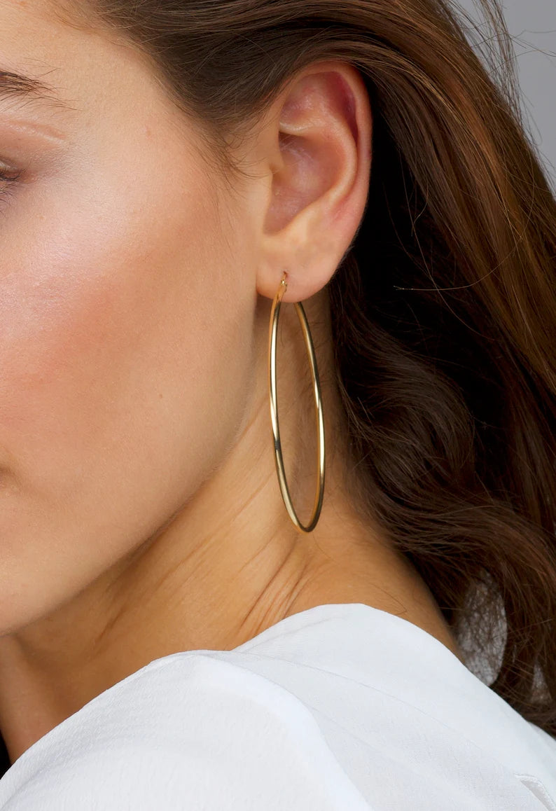 Auskari "7cm hoops"