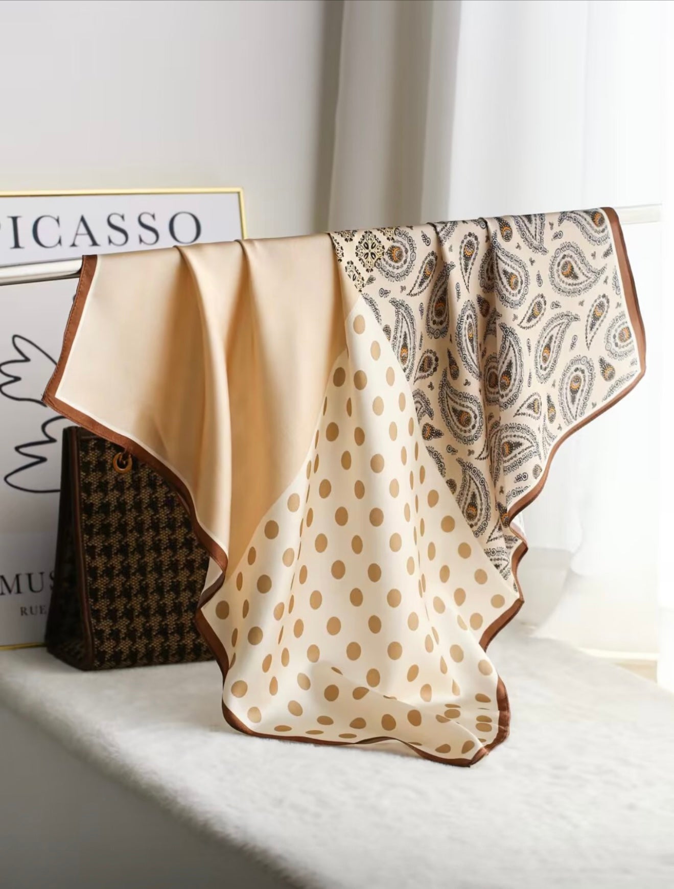 100% šilkinė skarelė "Warm colors"