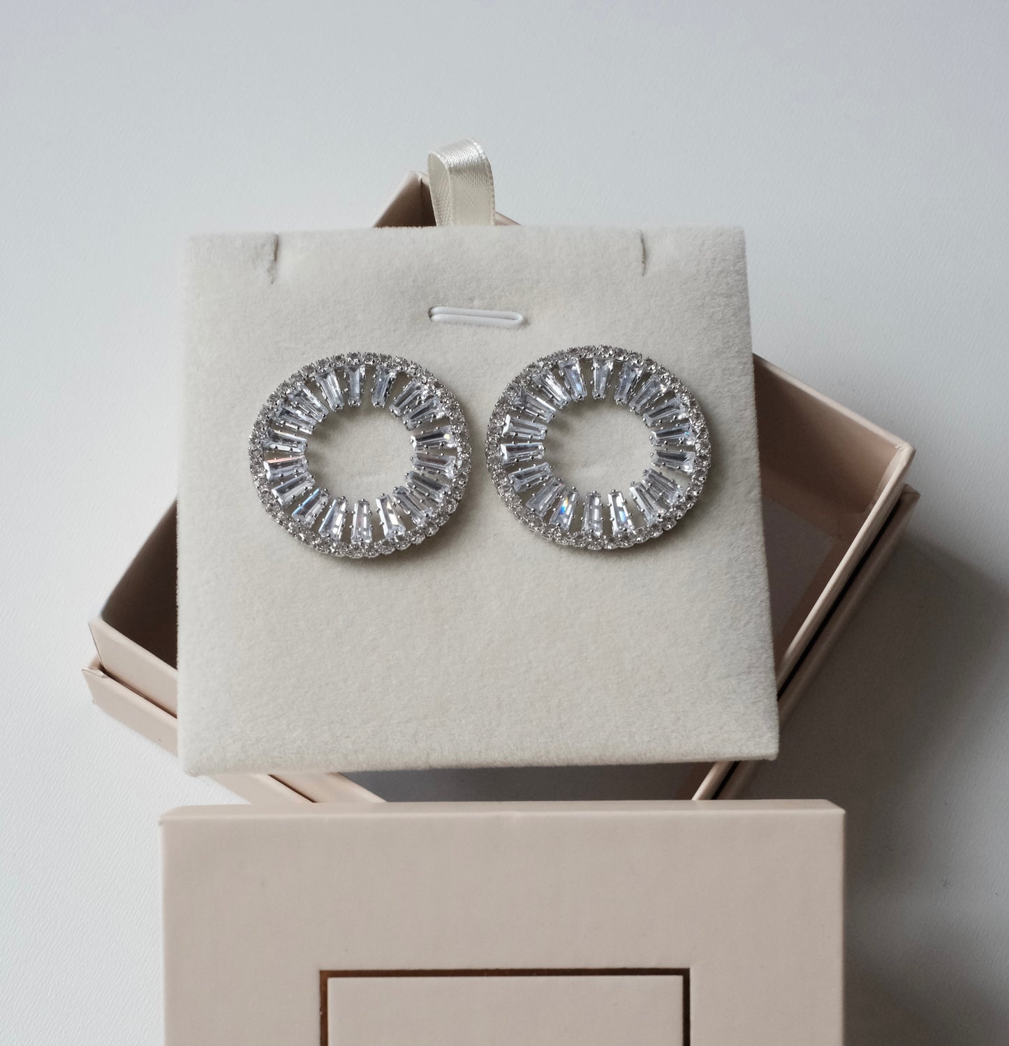 Earrings "Festive silver"