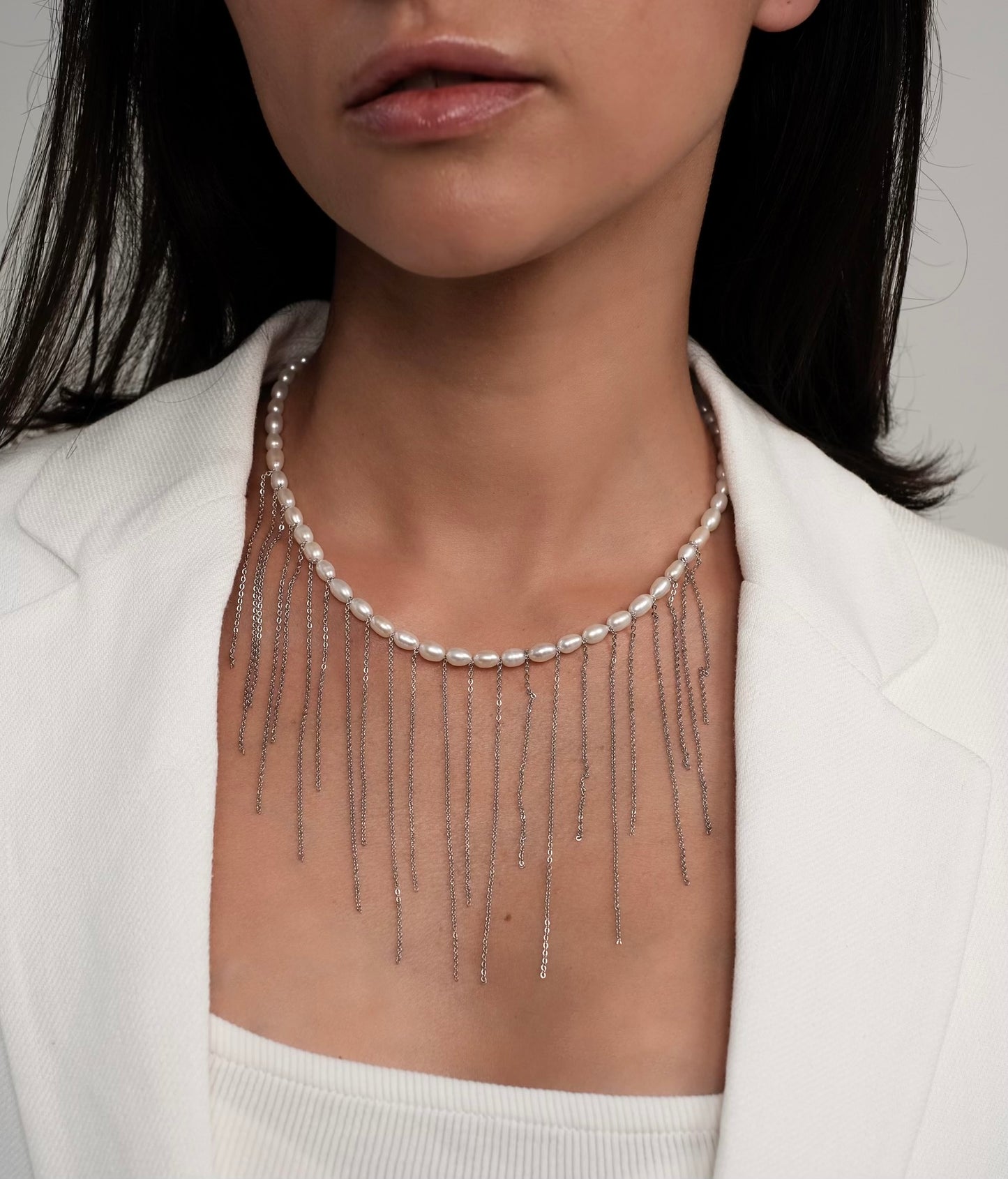 Natural pearl necklace "Sparkle"