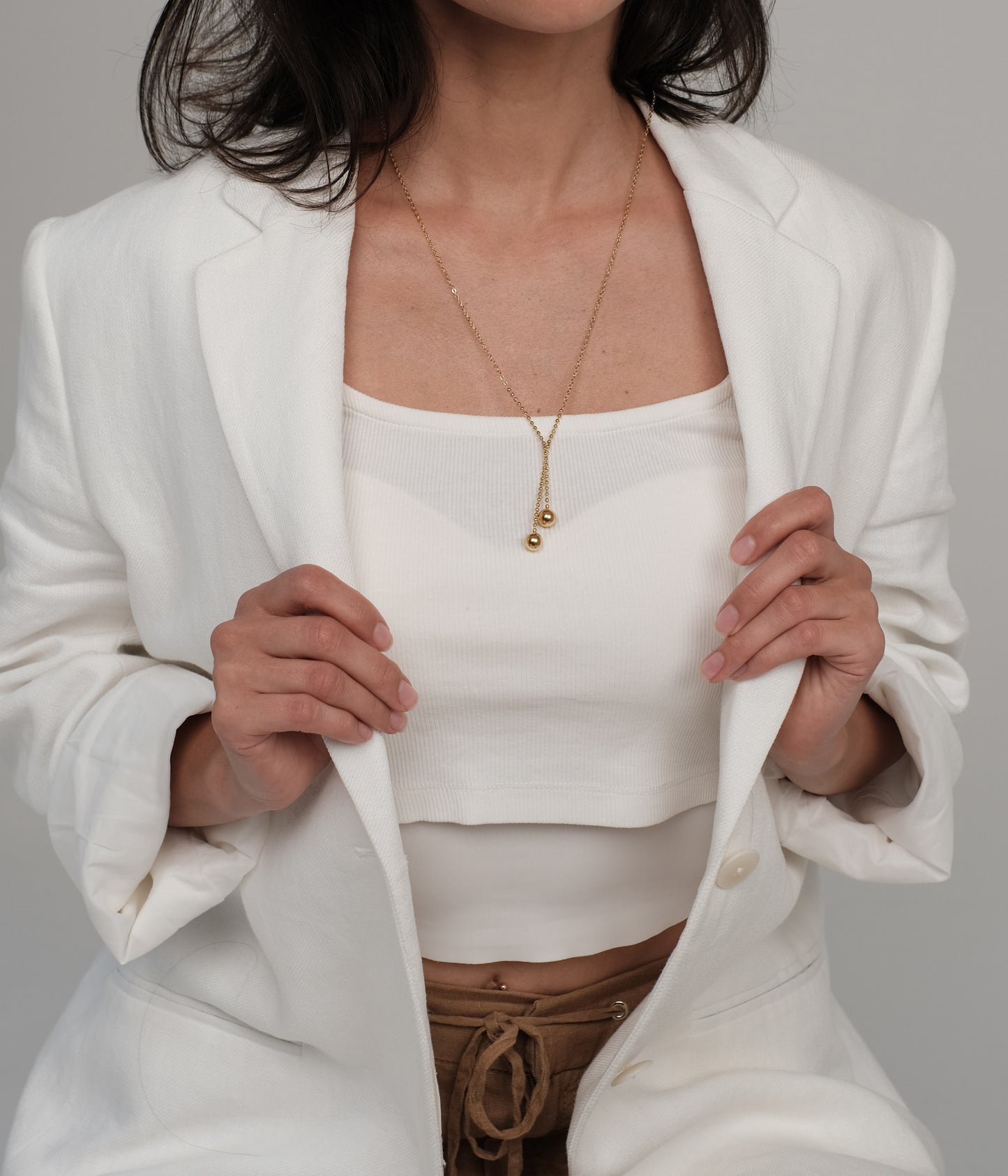 Gold plated necklace "Bubbles 2"