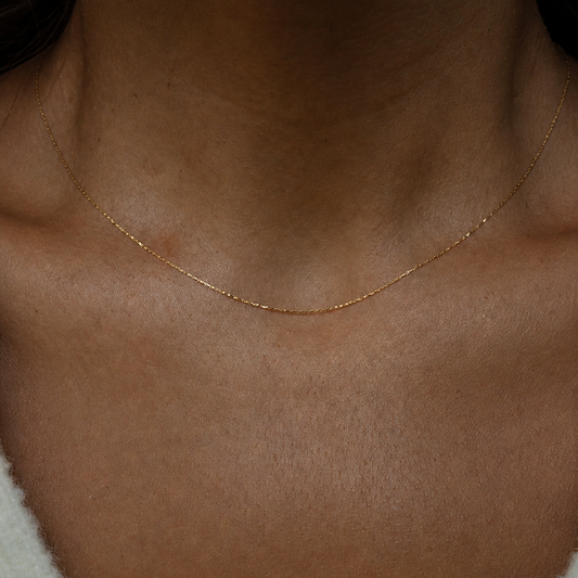 Gold plated necklace "Ultra thin"