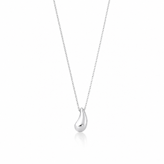 Silver plated necklace "Drop"