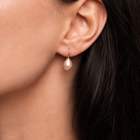 925 sterling silver earrings with natural pearls