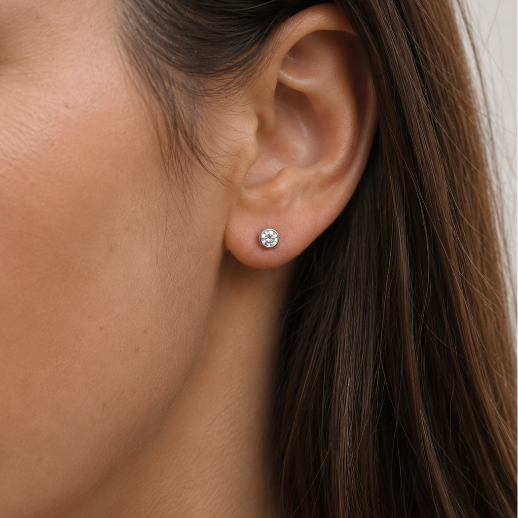 Hõbekõrvarõngad "4mm"