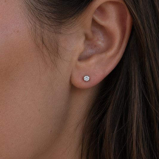 Sterling silver earrings 3mm
