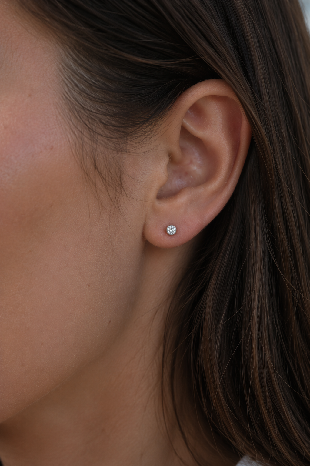 Sterling silver earrings 3mm