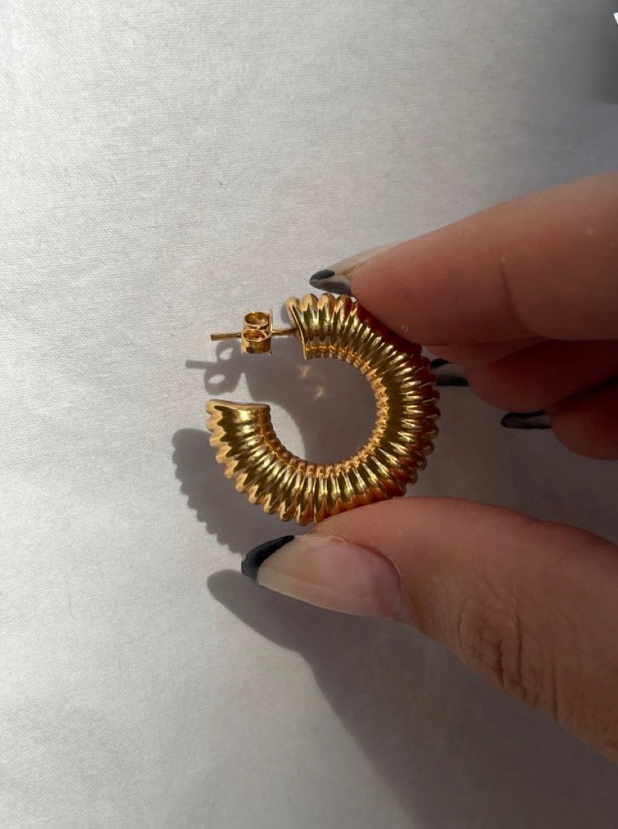 Earrings "Textured hoops"