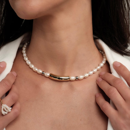 Natural pearl necklace "Classy 1"