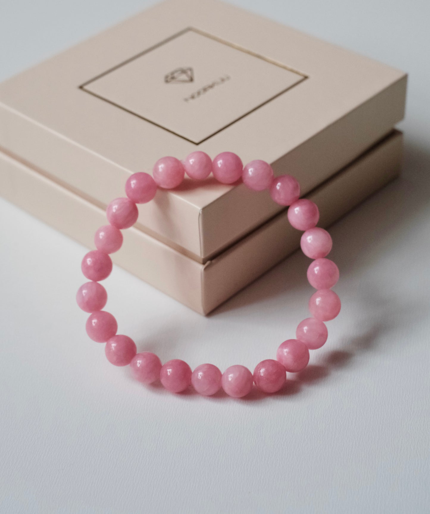 Natural jadeite bracelet "Pink"