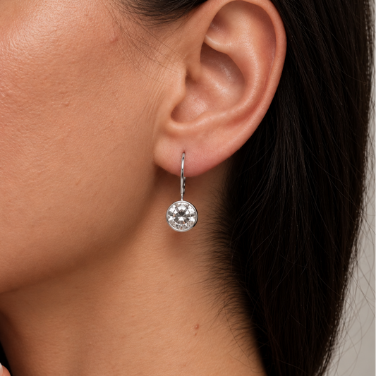 Sterling silver earrings "Round"