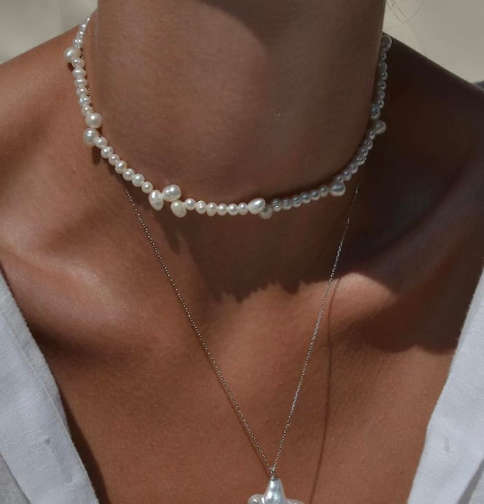 Natūralių perlų vėrinys "Mila"