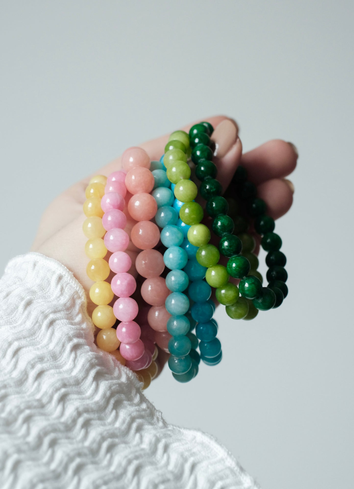 Natural jadeite bracelet "Dark green"