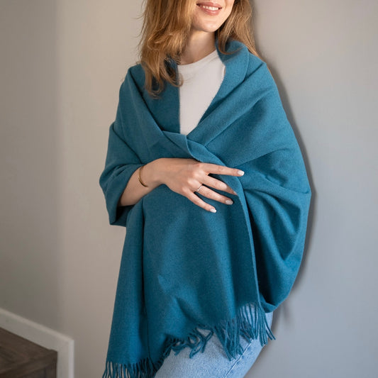 Cashmere scarf #Marine