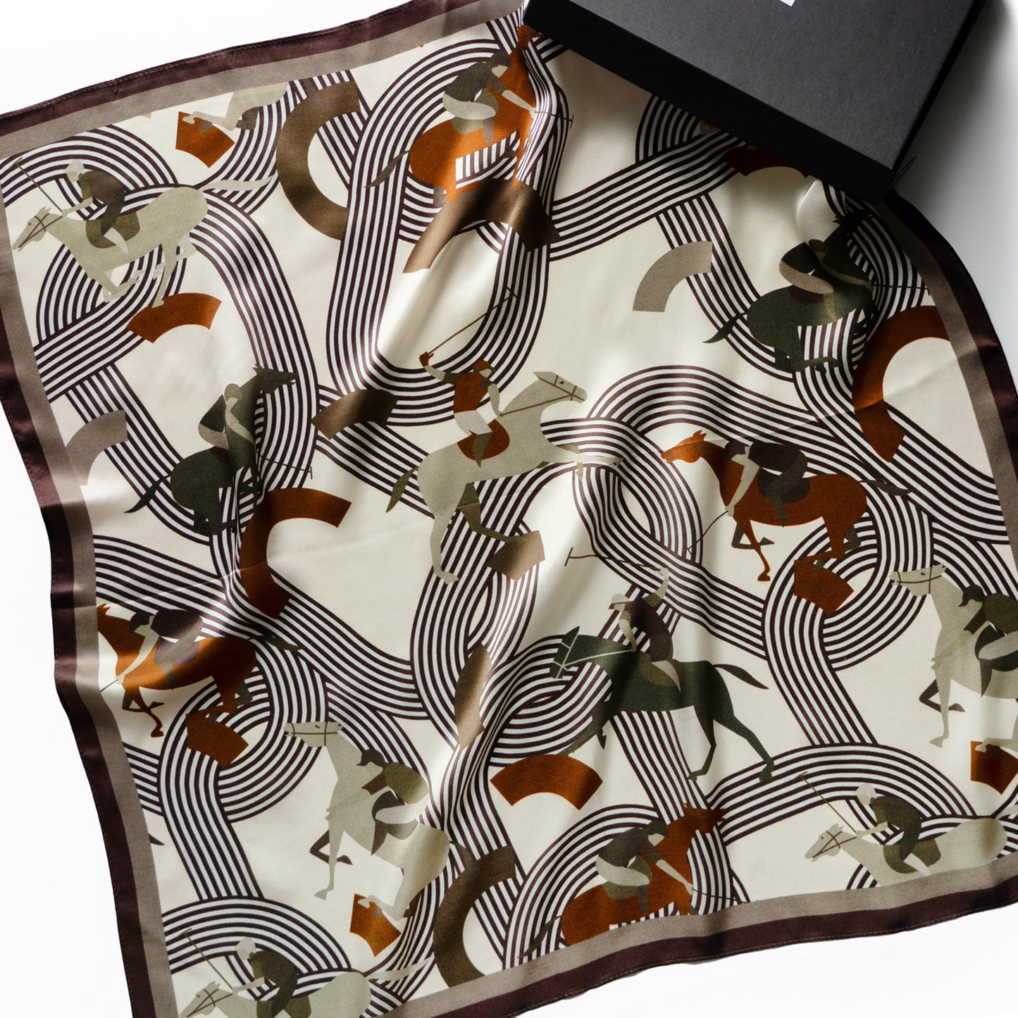 100% silk scarf "Khaki"