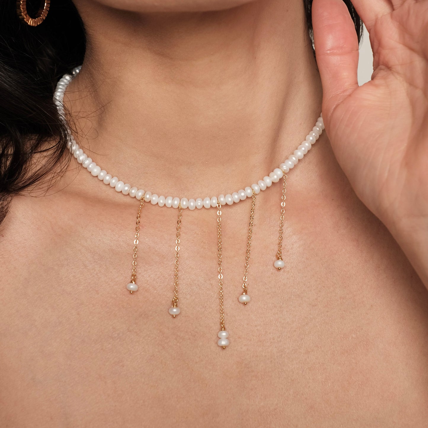 Dabīgo pērļu kaklarota "Aris"