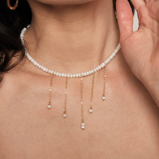 Natūralių perlų vėrinys "Aris"