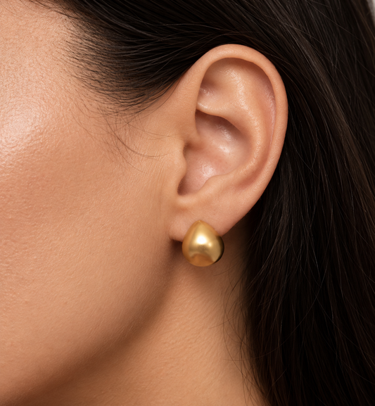 Earrings "Golden bubble"