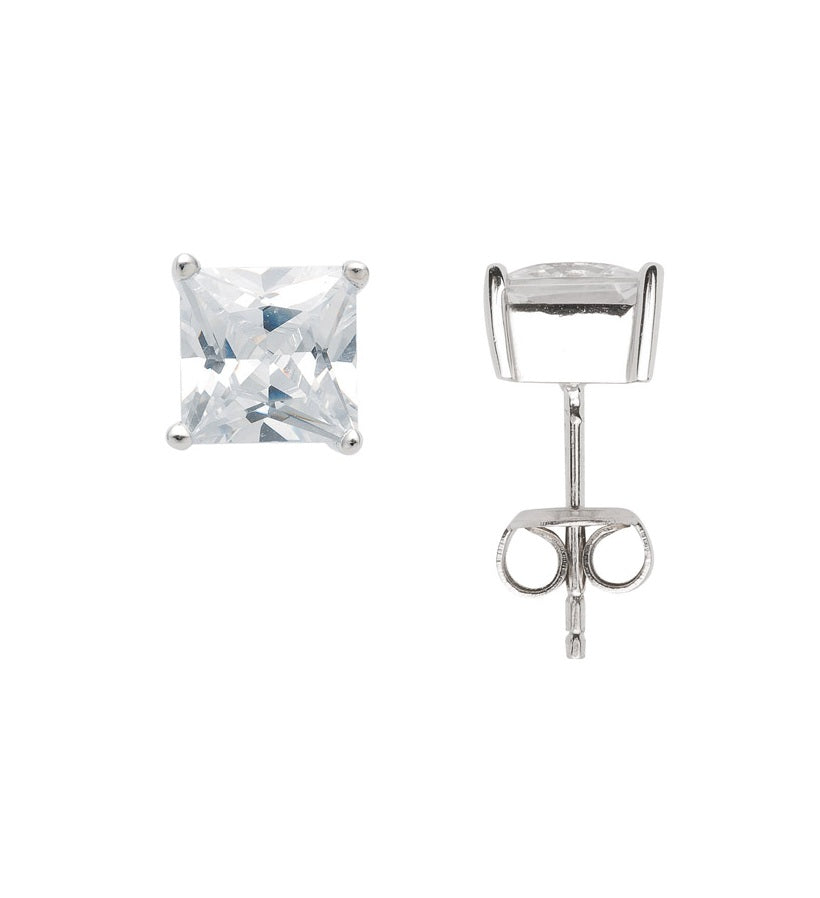 Sterling silver earrings "Cube"