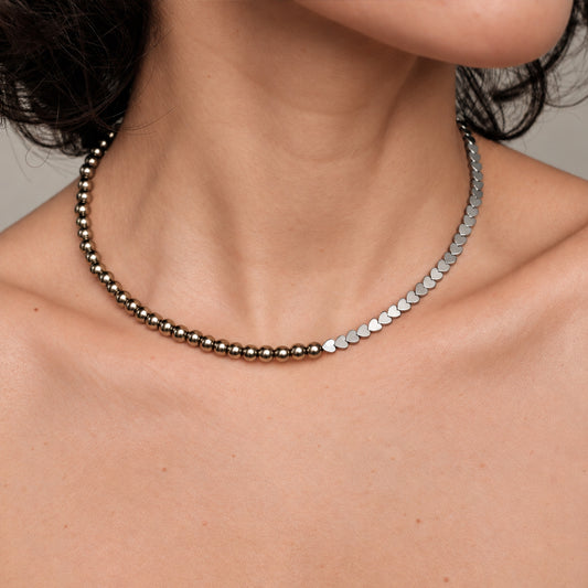 Hematite necklace "Gold/Silver"