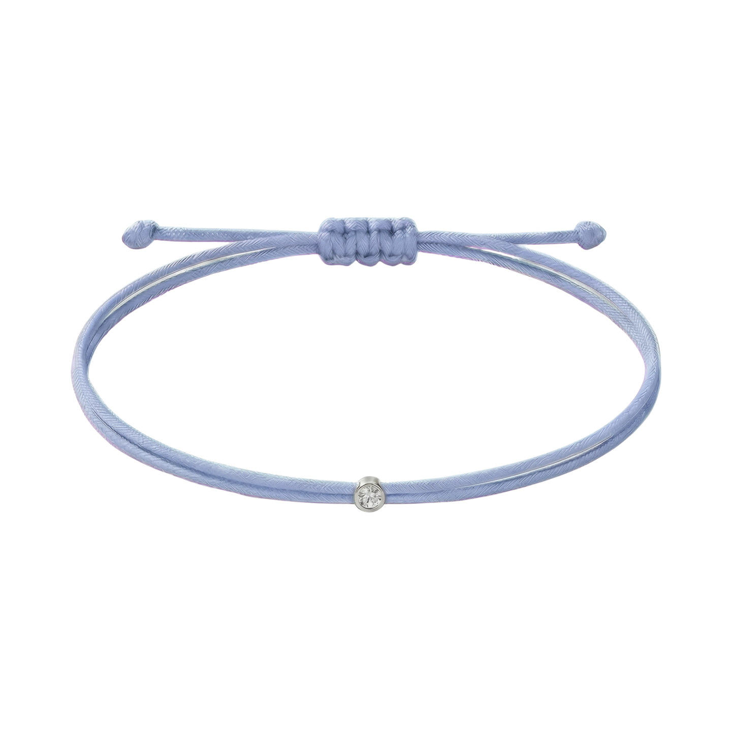 Niit käevõru teemantiga, 0.03ct, Greyblue/silver