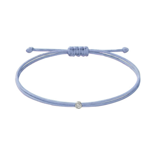 Siūlo apyrankė su deimantu, 0.03ct,  Greyblue/silver