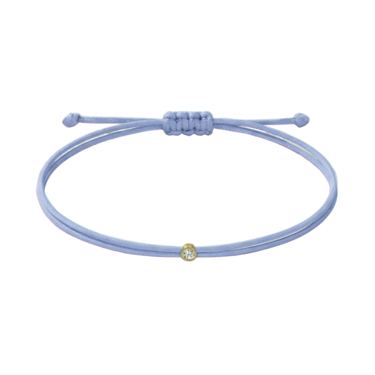 Siūlo apyrankė su deimantu, 0.03ct, Greyblue/gold