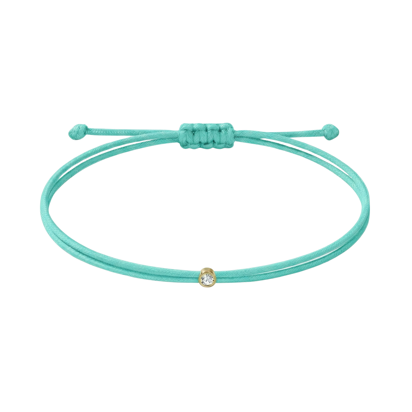 Niit käevõru teemantiga, 0.03ct, Turquoise/gold