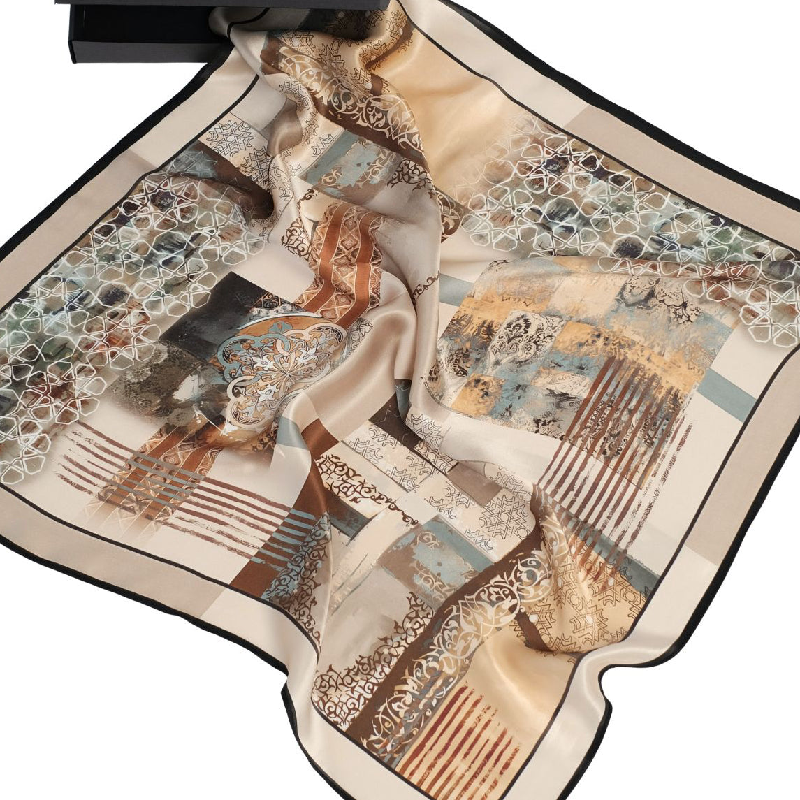 100% silk scarf "Beige"