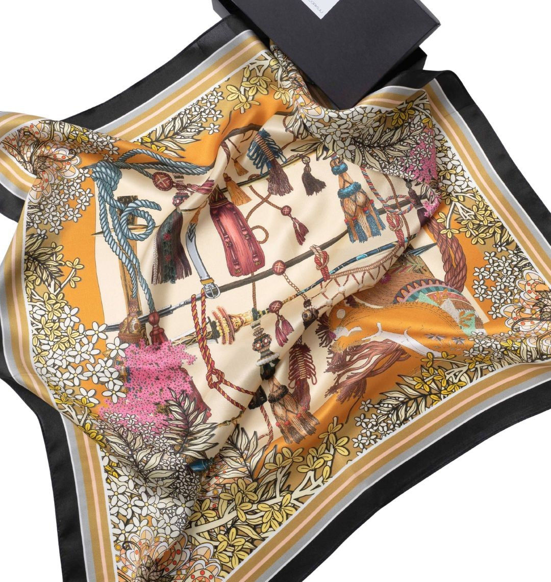 100% silk scarf "Wonderland"
