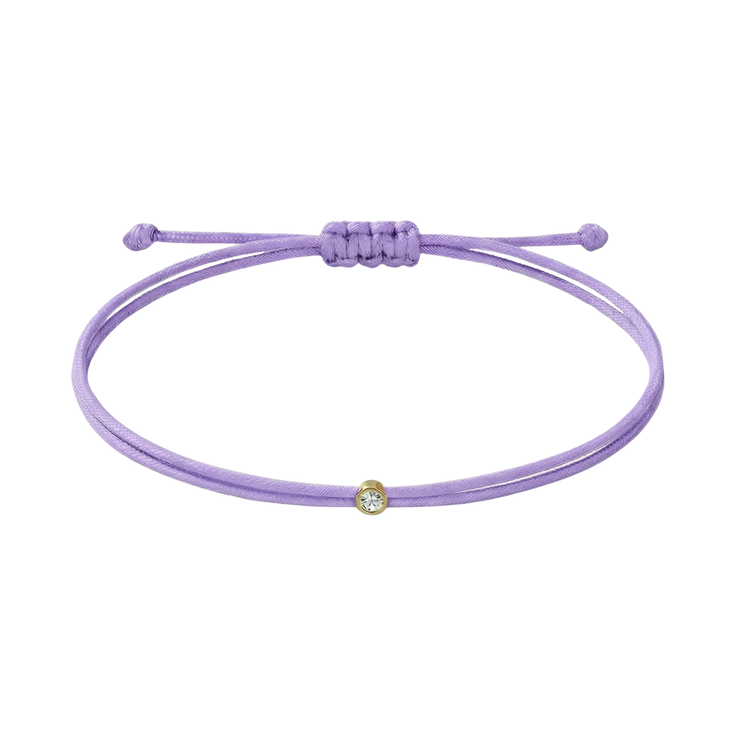 Niit käevõru teemantiga, 0.03ct, Lavander/gold