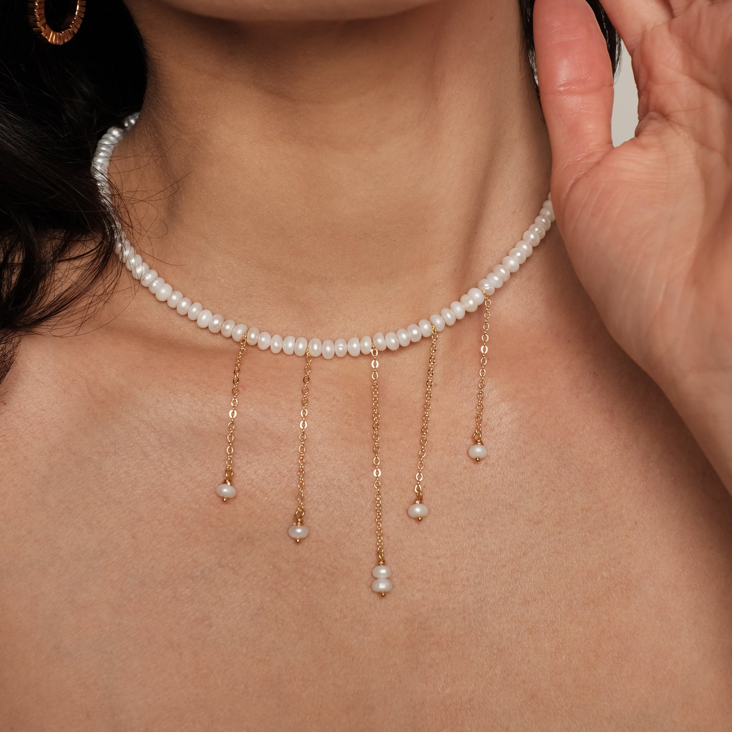 Dabīgo pērļu kaklarota "Aris"